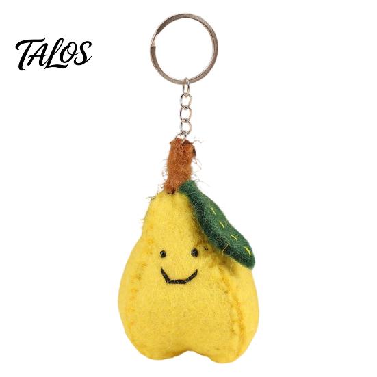 Pepper Keyring Pendant Felt Cartoon Vegetable Fruit Keychain, Garlic Pearl Mangosteen Corn Eggplant Bag Accessory Pendant, Handmade Keychain Backpack