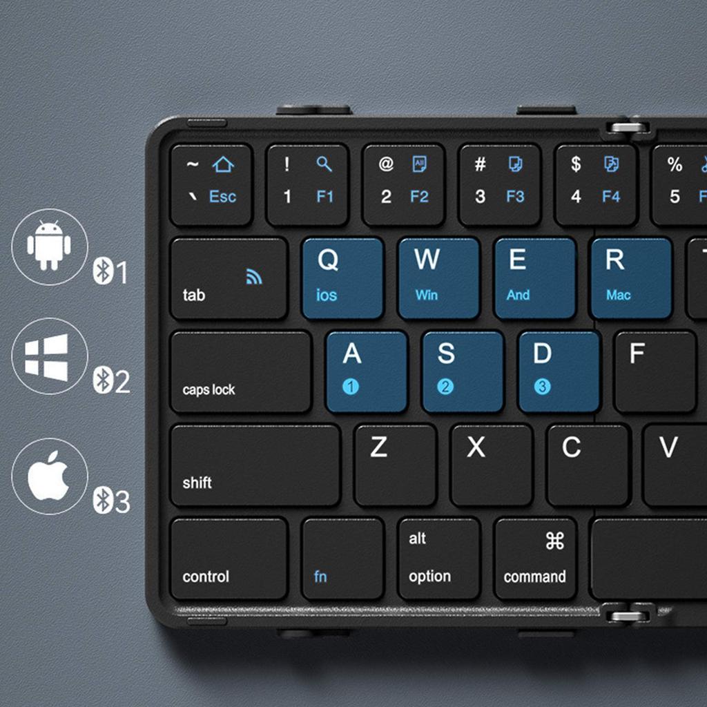 Folding Bluetooth Keyboard with Digital Zone Mobile Phone Tablet Portable External Wireless Bluetooth Mute