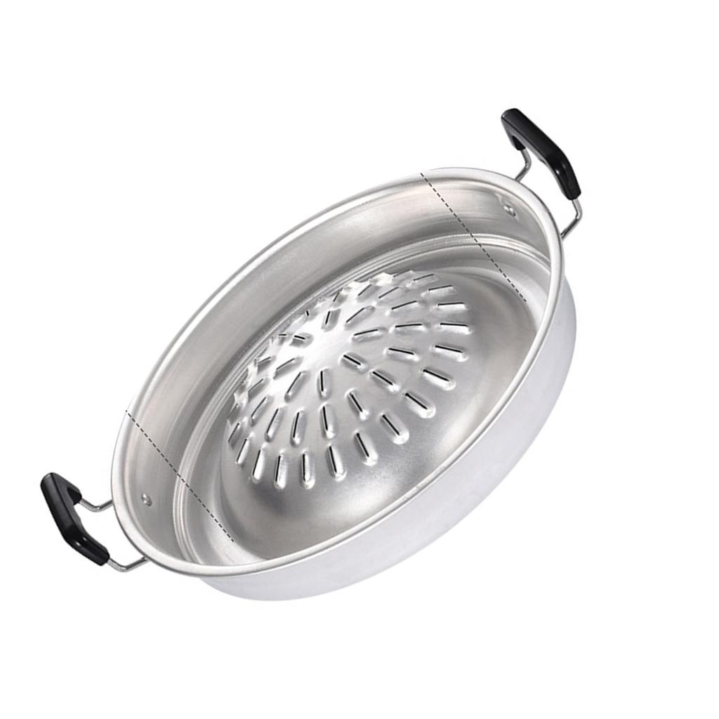 Steak Grill Charcoal Pan Multifunctional Aluminum Barbecue Grill Hot Pot for Family Gathering Outdoor Picnics Small