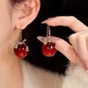 Zirconia Resin Apple Bow Hook Earrings: Luxurious, Versatile and Sophisticated Earrings.
