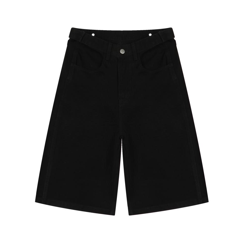 DIFF Lark Length Bermuda Snap Button Cotton Shorts 2 Colors [Disp_1002]