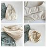 Cedar Eight Large Capacity Boat-Shaped Balloon Bag, Lightweight Canvas One-Shoulder Bag, A4 Compatible, Mother's Bag (White)
