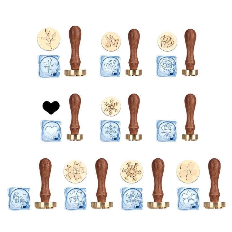 Is pregestempel med trehåndtak Is pregeverktøy for cocktails Sjokolade Desserter Kjøkkendekorasjon