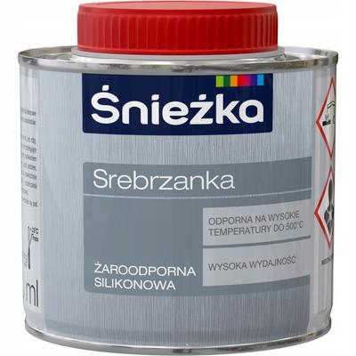 Śnieżka Srebrzanka Silicone Heat-resistant Paint for Metal 0.2L