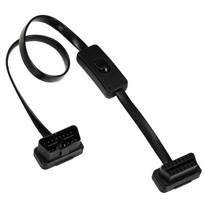 OBD2 Extension Cord with Switch 16 Pin Extension Cable for Vehicle Diagnostics Ultra Thin