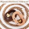 1pc Magnetic Brass Doorbell Reminder Wooden Wind Chimes Self-adhesive Shopkeepers Bell for Door Home Decorations