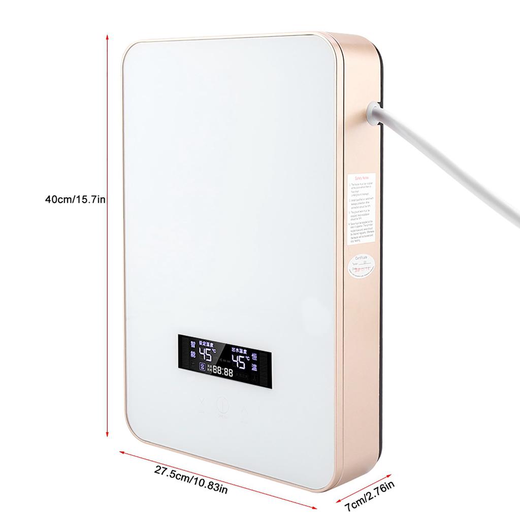 8500w Frequency Conversion Thermostat Electric Water Heater, 220V 8500W Tankless Instant Electric Hot Water Heater for Home