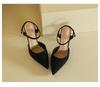 1088-15 Women's Waterproof Platform Stiletto Sandals - Summer 2025 Style, Hollow Pointed Heels