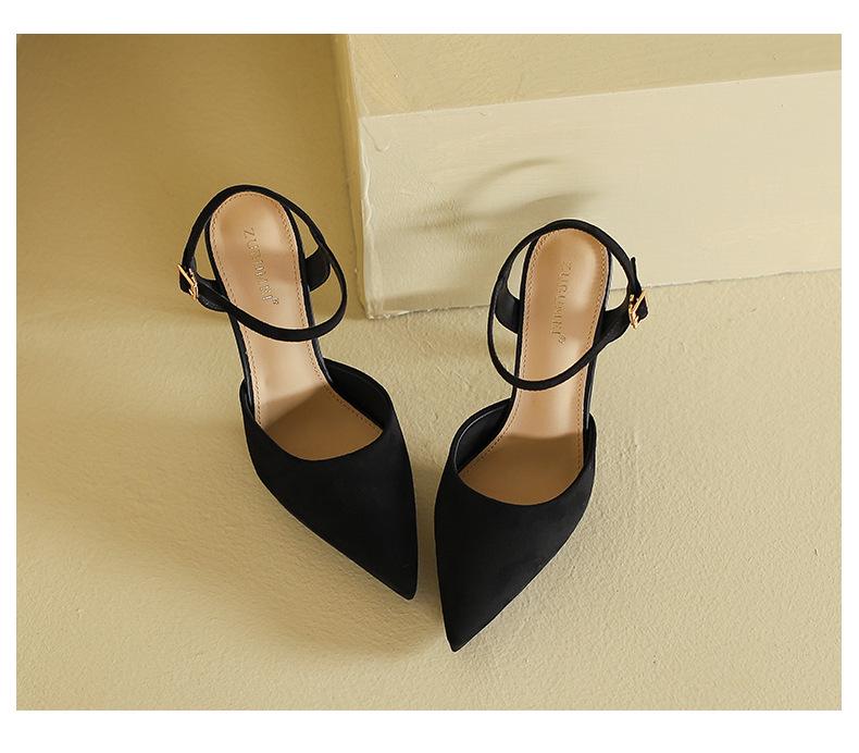 1088-15 Women's Waterproof Platform Stiletto Sandals - Summer 2025 Style, Hollow Pointed Heels