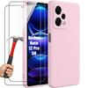 Silikona vāciņš - Xiaomi - Redmi Note 12 Pro 5G - Mīksta aizsardzība - Izturīgs pret skrāpējumiem - Gaiši rozā