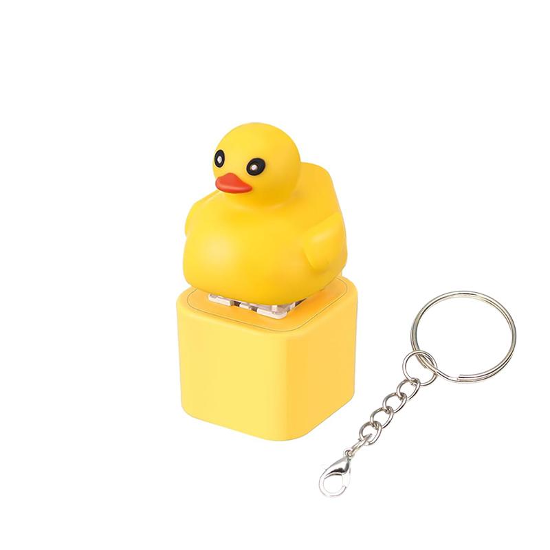 Portachiavi Giocattolo Fidget Tastiera Anatra e Rana, Clicker Fidget Rana con Luce LED, Giocattolo Antistress e per Rilevare l'Ansia per Adulti