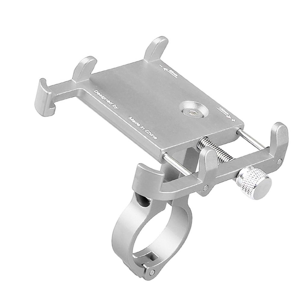   Anti-slip     Phone Holder Mount Aluminum Bike Handlebar Mobile Phone Holder Handlebar Clip Stand for 3.5-6.2inch Smart Mobile Phon