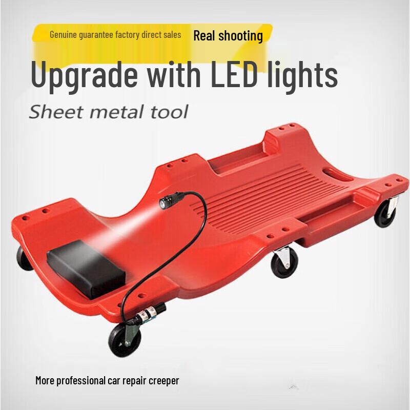 Churong 40-inch Thickened Car Repair Creeper with LED Light