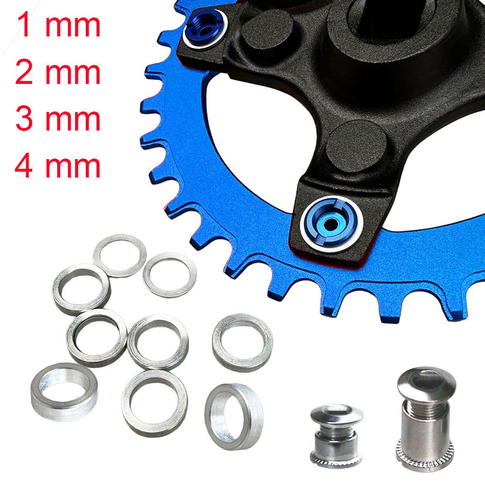 Arandela de Tornillo de Bielas de 3 mm para Bielas de Bicicleta de Montaña, Brazo de Bielas y Protección de Platos - Modificador de Plato Único de 1 mm