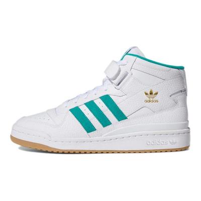 Forum Mid White Teal Men Sneakers Cloud-White Gold-Metallic Gum H00749