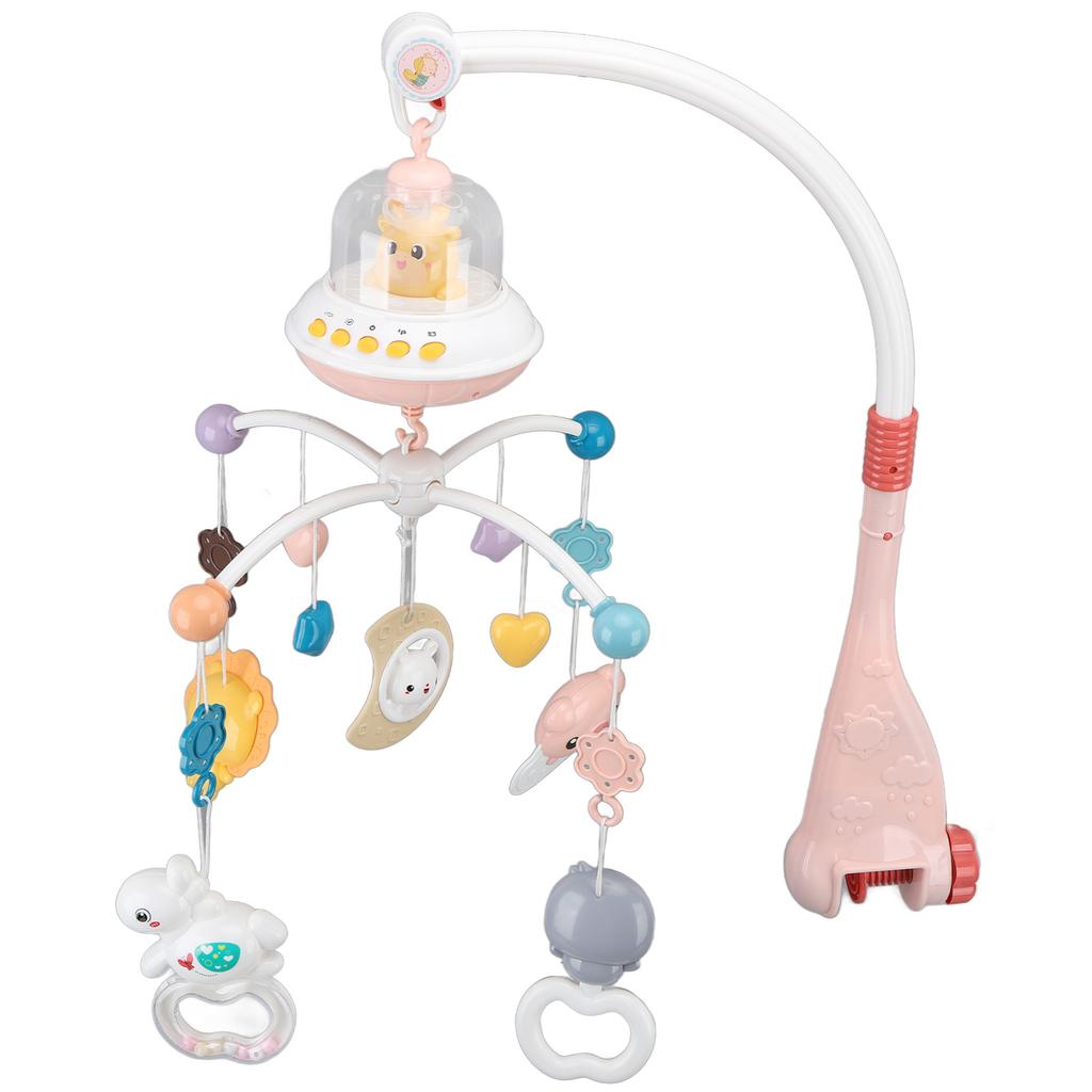 Baby Mobile Hanging Rotating Animals Night Lights Relaxing Music Baby Plastic Mobile with Projector