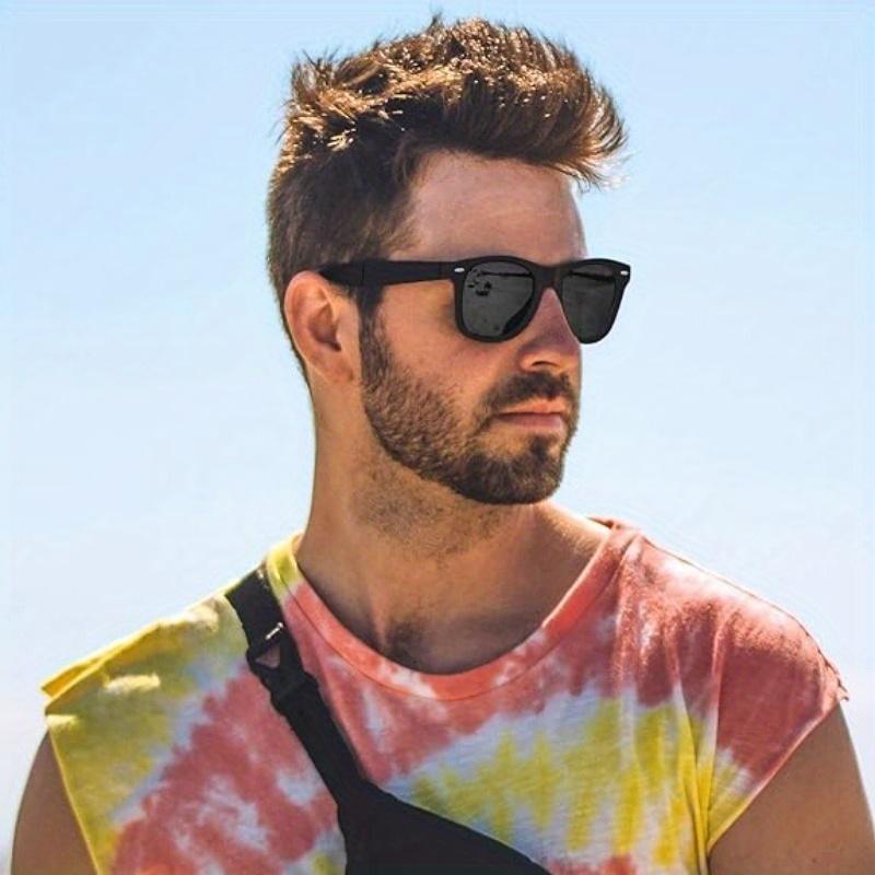 Vintage Folding Sunglasses Men Brand Designer Eyewear Women's Fold Fashion Square Portable Outdoor Sport Sun Glasses Male