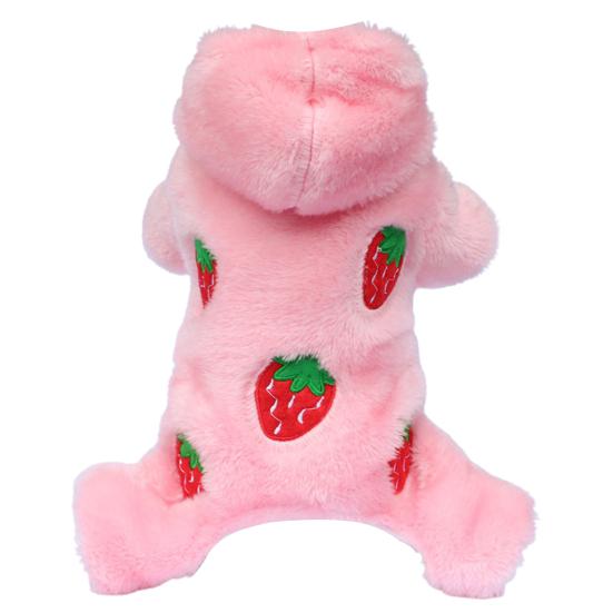 Yıkanabilir Evcil Hayvan Giysileri İnce İşçilik Flanel Sevimli Baskılı Köpek Kapşonlu Mont