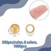 1000Pcs 2 Colors Brass Crimp Beads, Rondelle, Golden & Silver, 2x2x1mm, Hole: 1.2mm, 500pcs/color