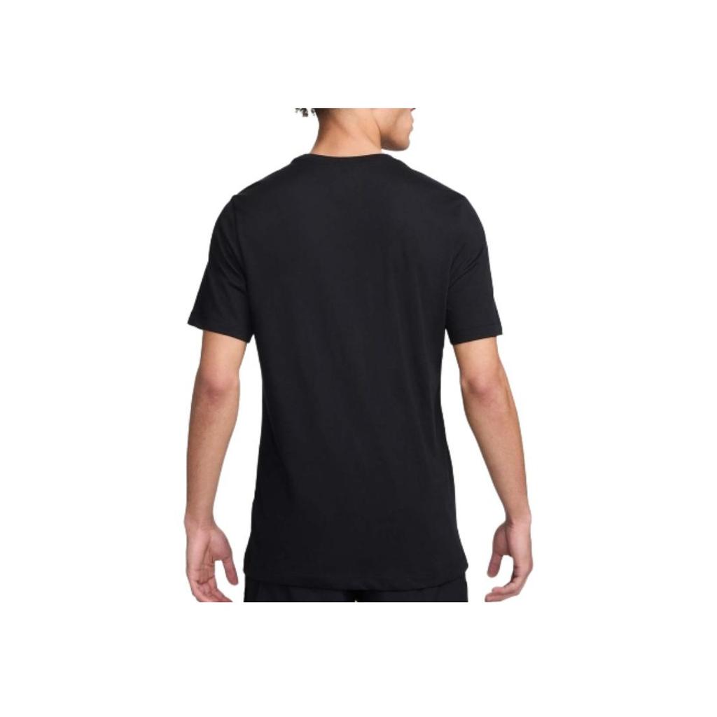 Nike Logo Letter Print Pattern Crew Neck Fitted Short Sleeve T-Shirt Men T-Shirts Black FV8390-010