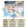 Super Warm Blanket Camping Sameko Saba VTuber Throw Blanket  Flannel Bedspread For Couch Bed Funny Sofa Bed Cover