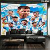 Tapiserie de perete Echipa Națională de Fotbal a Argentinei Decor de perete estetic Pătură din material textil imprimat Tapiserii decorative pentru dormitor, sufragerie, decor casă