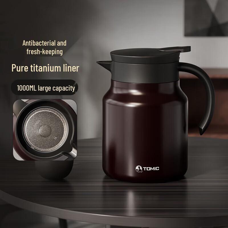 TOMIC Pure Titanium Insulated Tea Pot with Tea Separator