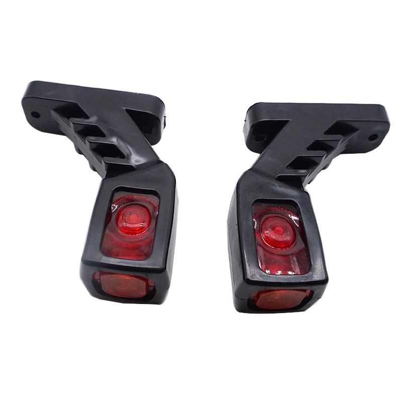 2PCS 3Faces White Red Yellow 12/24V LED Side Marker Light TailLight For Trailer Truck Van Lorry Indicator Lamp Truck Side Lamp