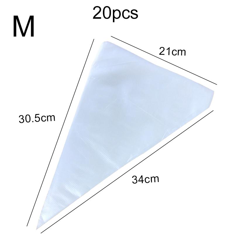 20 STÜCKE Spritzbeutel-Set Einweg Professionelle Kuchendekorationswerkzeuge Gebäckcreme Zubehör Haushalt Küchenbackwerkzeuge TMZ