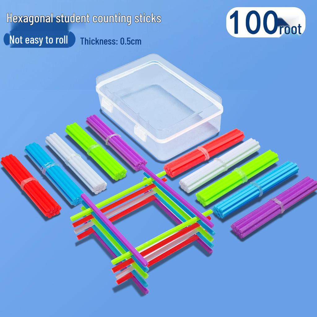 Hexagonal Thickened Counting Sticks for Kindergarten and First Grade Mathematics