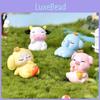 Adorable Resin Animal Miniatures Blue Elephant Pink Pig Yellow Rabbit White Cow Perfect For Diy Terrariums