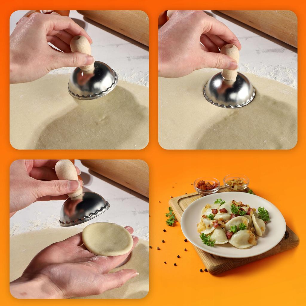 KADAX Vykrajovátko na pirohy uška Forma na kolečka 7cm