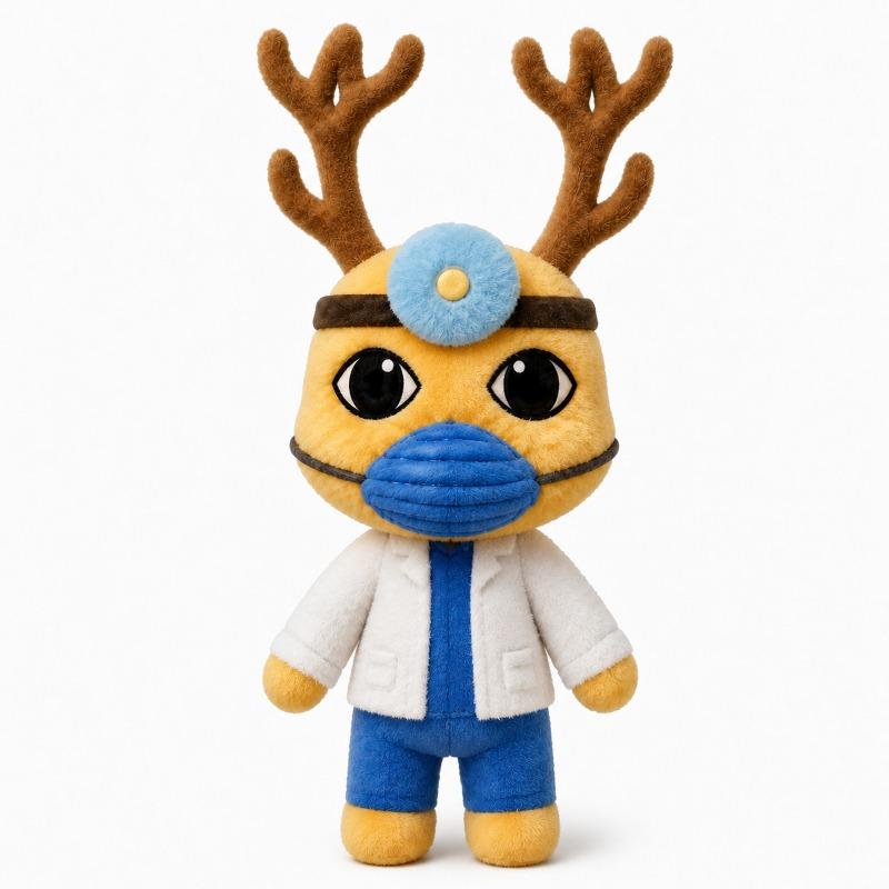 Animal Hospital Plush Toy Cute Doctor Vet Plushie Soft Stuffed Animal Doll Role Play Gift for Kids