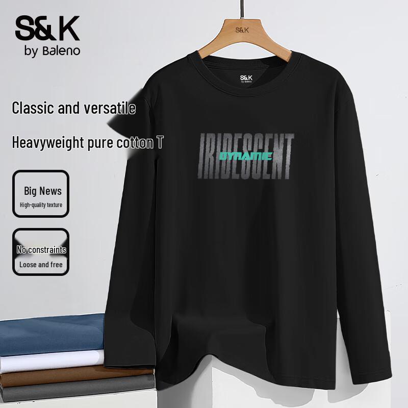 

Baleno Men s Pure Cotton Graphic Long Sleeve T-Shirt 5XL