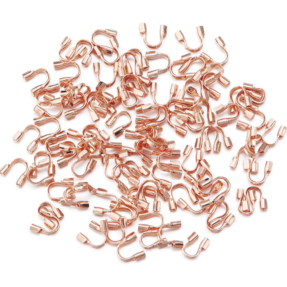 100pcs/lot 4.5x4mm Wire Protectors Wire Guard Guardian Protectors Loops U Shape Clasps Connectors DIY Jewelry Making Accessories