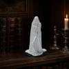Veiled Goddess Sculpture 3D Printed Sculpture, Mysterious Female Figurine with Robe, Dark Gothic Style Desk Accessory Home Decor Statue for Bookshelf,