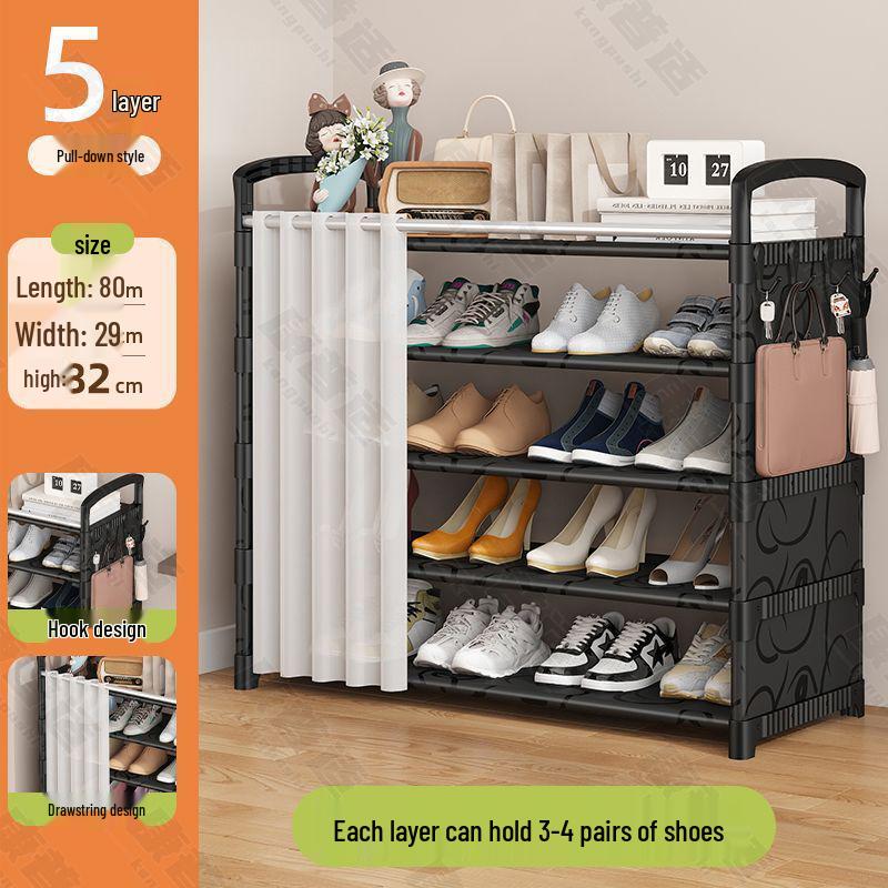Sturdy Multi-Layer Dustproof Shoe Rack with Cover for Home and Dorm Entryways