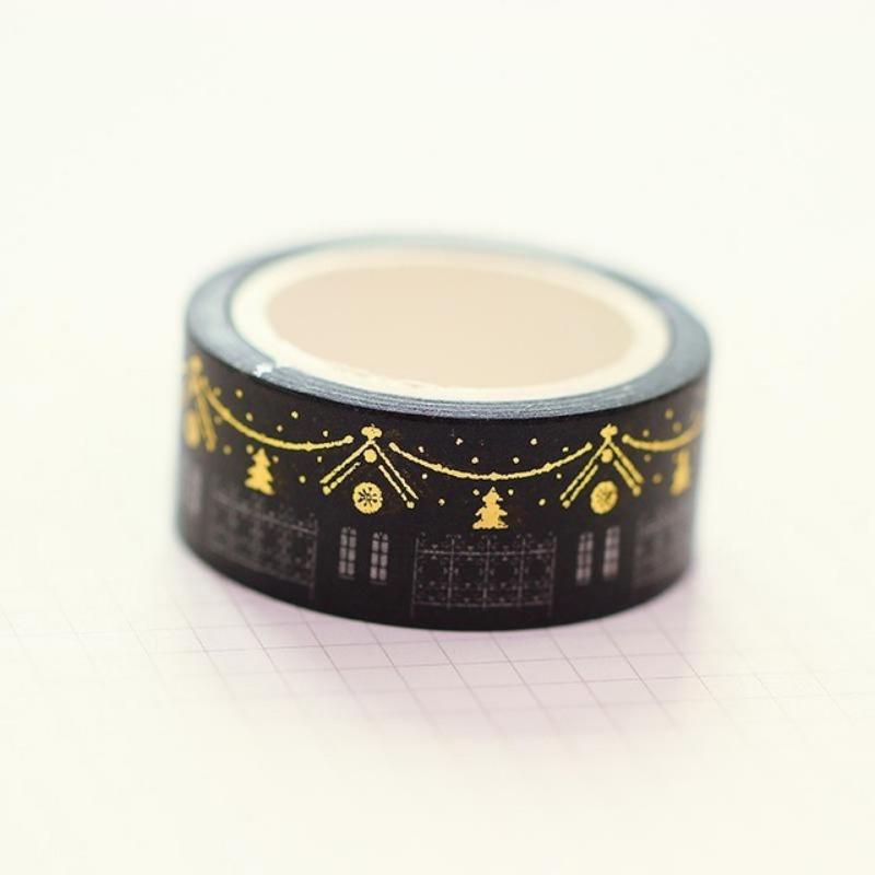4Pcs 5m Sky Stars Moon Snow Silver Gold Foil Washi Tape DIY Decorative Adhesive Tape Masking Tape for Decor Papeterie.