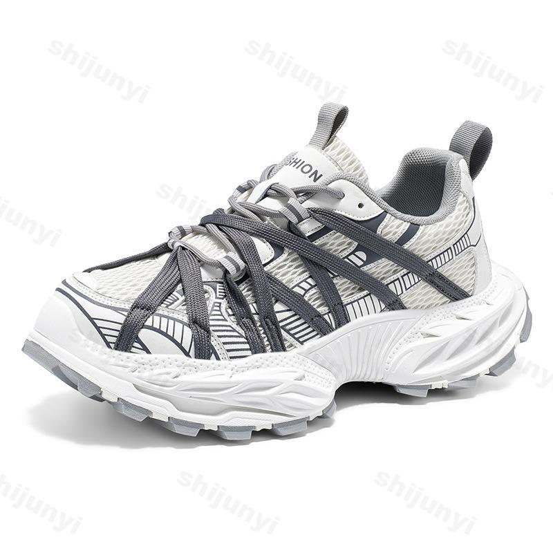 Fashion 2025 Autumn New Mesh Breathanle Low Top Thick Sole Casual Men's Shoes Fashion Versatile Comfortable Niche Design Chunky sneakers