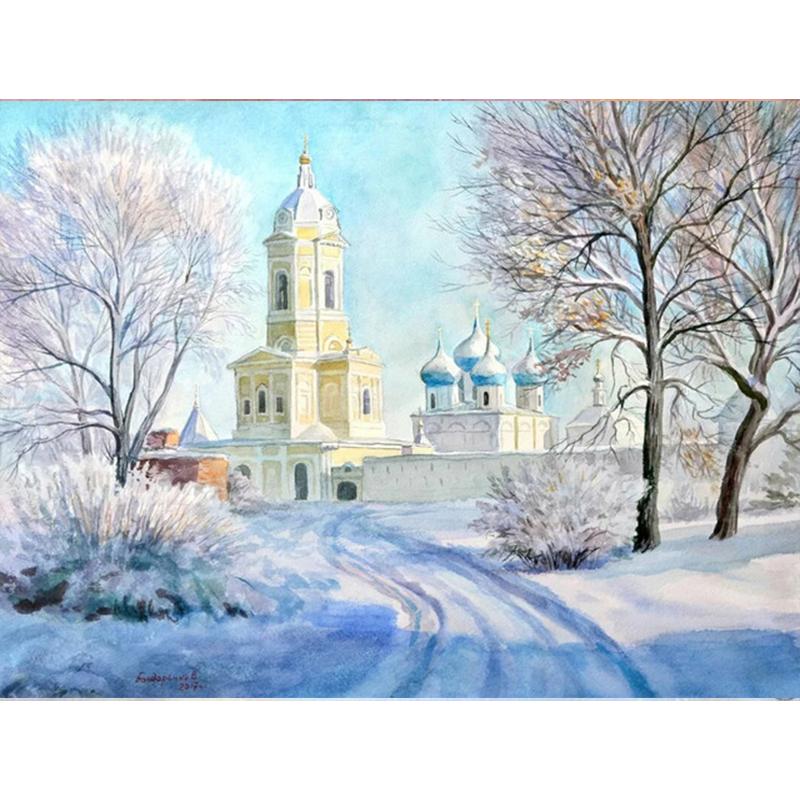 Pictură cu diamant 5D DIY Lake Full Drill Broderie cu diamante Poză din copac cu strasuri Peisaj Cucitură Decor de perete