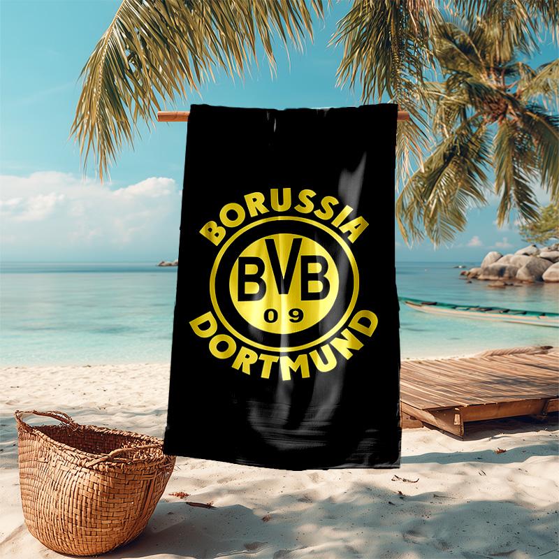 proof beach towel with Borussia Dortmund pattern - soft,absorbent,quick-drying,machine washable - perfect for swimming,camping,bathing
