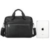 Men's Genuine Leather 15" Laptop Briefcase & Crossbody Shoulder Bag