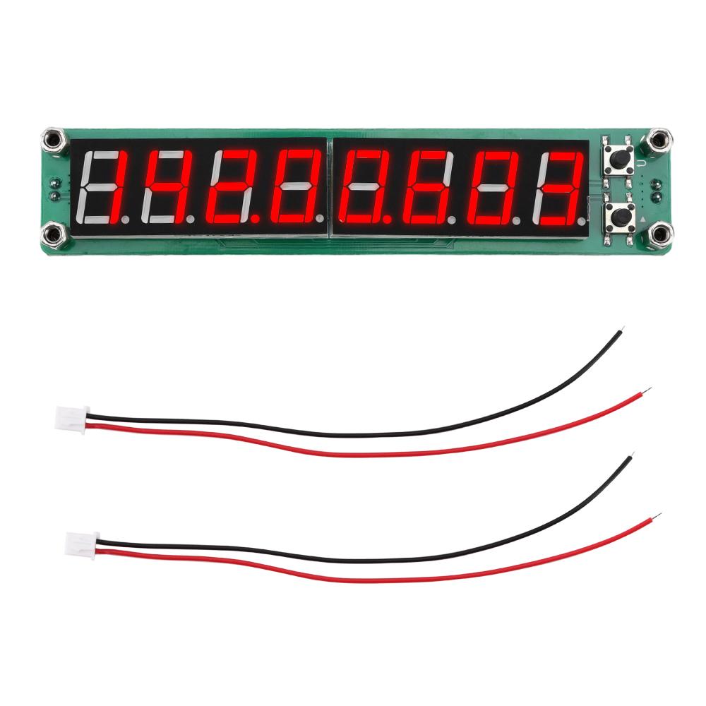 8-Bit Signal Frequency Counter 0.1MHz~1200MHz RF Cymometer Meter Digital Tube Display Frequency Module Frequency Tester Counter