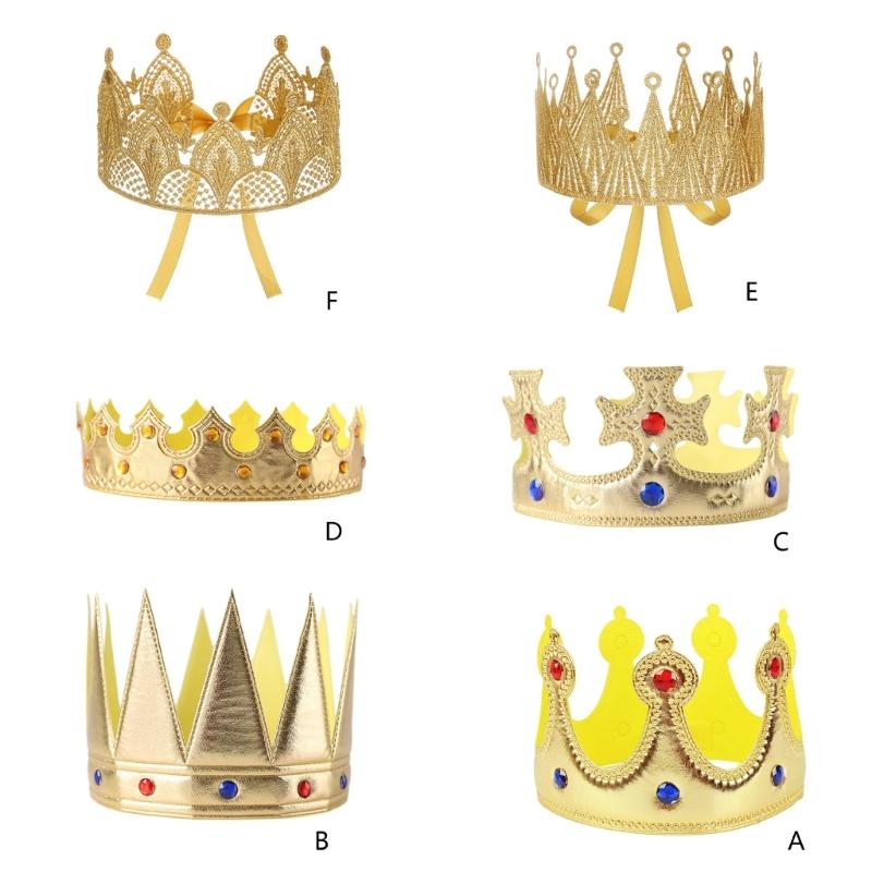 Royal Crowns Prince Crown Costume Accessories for Royal Themed Parties,Halloween,Cosplay,Roleplay Birthday Celebrations