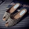 Summer 2026 Leopard Print Open-Toe Mules 