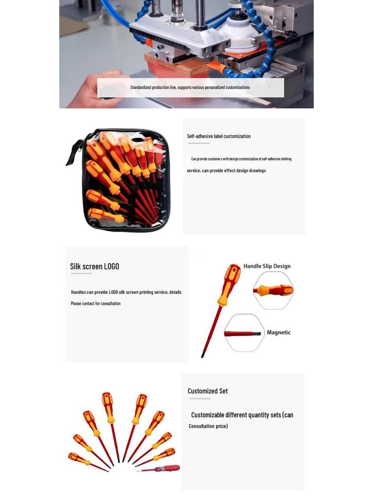 9-in-1 Insulated Screwdriver Set - Multifunctional Phillips & Slotted Electrician Tool Kit