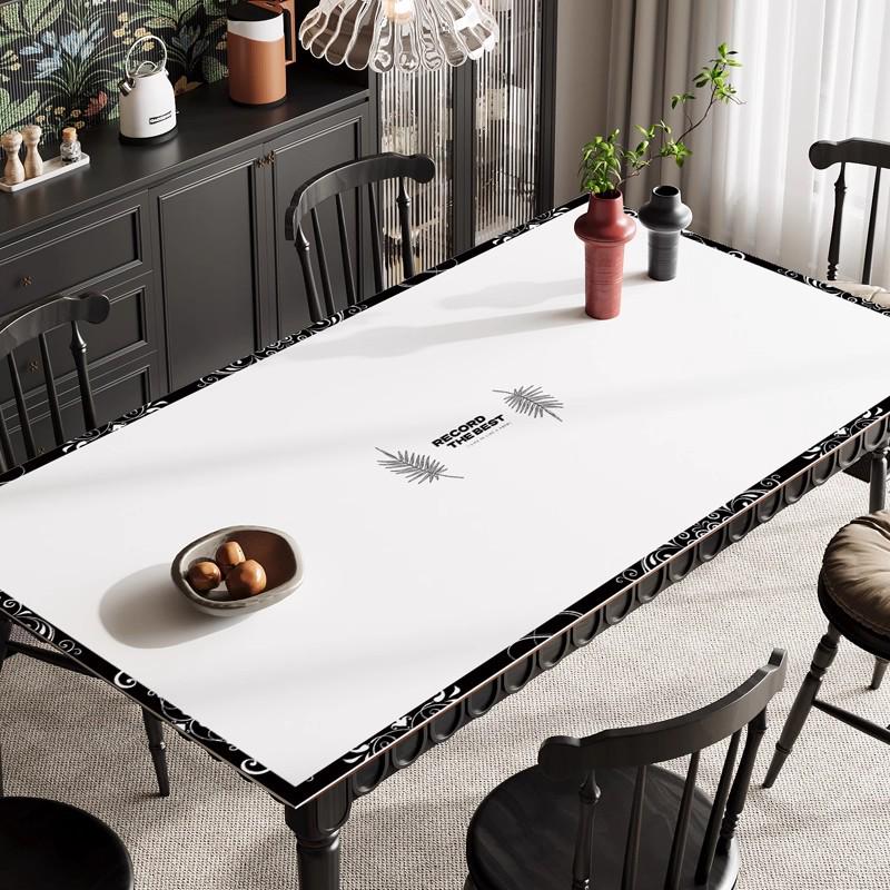 Luxurious Leather Waterproof Table Mat: Oil-Proof, Anti-Scald, Easy-Clean Protective Cover for Desks & Tables