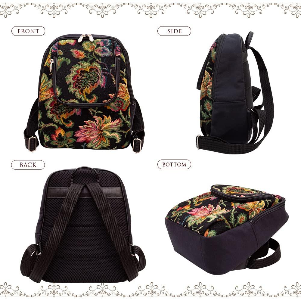 Made In Japanese Gobelin Daruma Birthday Present [creare Kiki] Women's Backpack, Multifunctional, Stylish, Casual, Lightweight, Japan, Style, Weave,