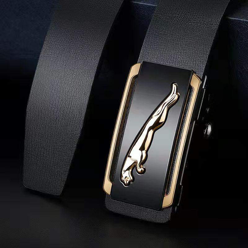 Bezszwowa Automatyczna Klamra Skórzany Pasek Męski - Casualowy Pasek do Talii dla Mężczyzn w Średnim i Młodym Wieku