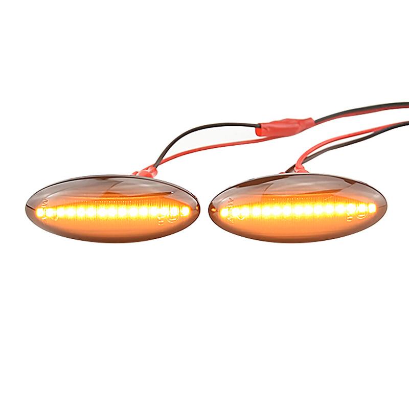 1 par dynamisk LED sideblinklys for bil til Toyota Yaris COROLLA Auris Mk1 E15 RAV4 Mk3 Etios Rullende blinklys